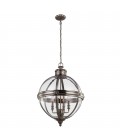 Adams 4-Lt Ceiling Lamp Antique Nickel/Clear 49.8cm