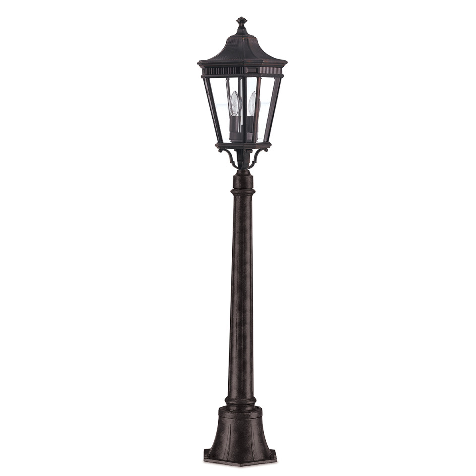 Cotswold Lane 2-Lt Outdoor Pillar Light Grecian Bronze 110cm