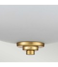 Malibu 2 Flush Fitting Light Brushed Brass/White 33.5cm IP44