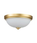 Malibu 2 Flush Fitting Light Brushed Brass/White 33.5cm IP44