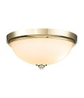 Malibu 2 Flush Fitting Light Polished Brass/White 33.5cm IP44