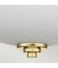 Malibu 2 Flush Fitting Light Polished Brass/White 33.5cm IP44