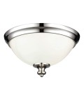 Parkman 2-Lt plafond polerad nickel/vit 33 cm