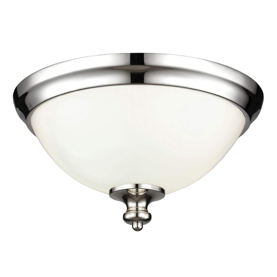 Parkman 2-Lt plafond polerad nickel/vit 33 cm