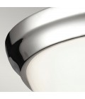 Parkman 2-Lt Flush Fitting Light Polished Nickel/White 33cm