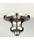 Parkman 2-Lt Flush Fitting Light Polished Nickel/White 33cm