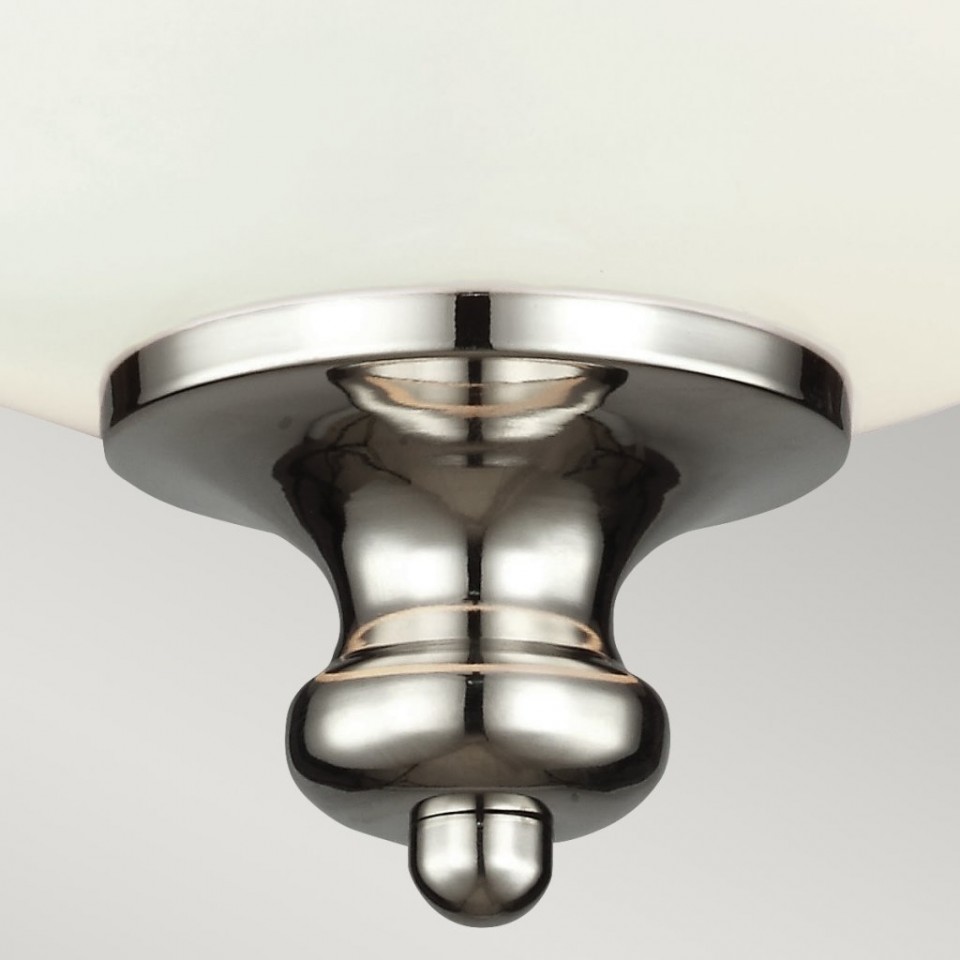 Parkman 2-Lt plafond polerad nickel/vit 33 cm