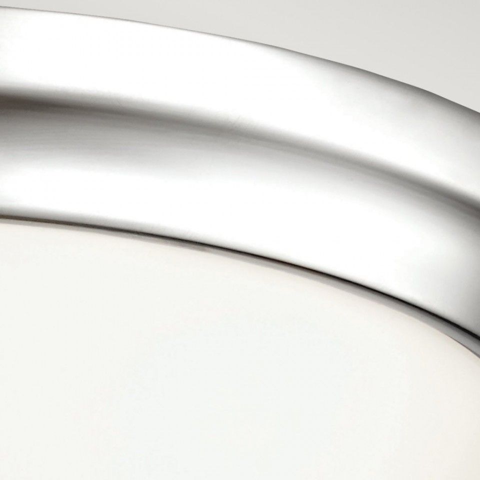 Parkman 2-Lt plafond polerad nickel/vit 33 cm