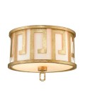 Lemuria 2 light plafond distressed gold 37.5cm