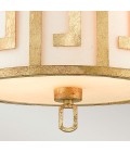 Lemuria 2 light plafond distressed gold 37.5cm