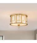 Lemuria 2 light plafond distressed gold 37.5cm