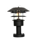 Helsingor 1-Lt Outdoor Pedestal Light Black 30.5cm