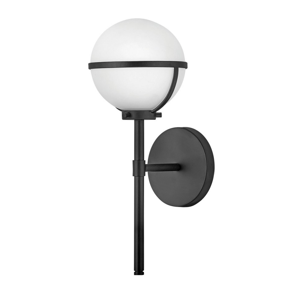 Hollis 1 Wall Lamp Black/White 40.3cm IP44