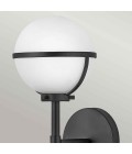 Hollis 1 Wall Lamp Black/White 40.3cm IP44