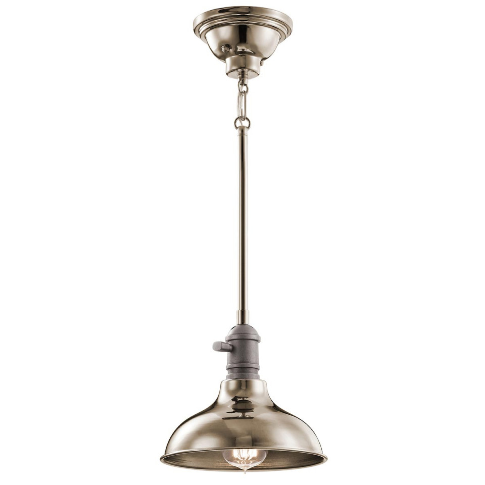 Cobson 1-lt mini taklampa polerad nickel 20,3cm