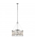 Piper 6-Lt Round Chandelier Polished Chrome/Crystal 61cm