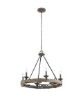 Taulbee 6-Lt Chandelier Weathered Zinc 72.2cm