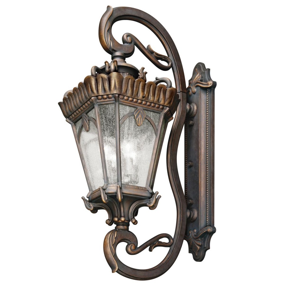 Tournai 4-ljus grand extra stor vägglantern londonderry/glas 116,8 cm IP44