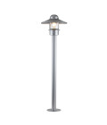 Klampenborg 1-Lt Outdoor Bollard Light Silver 101.8cm