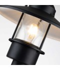 Klampenborg 1-Lt Outdoor Pedestal Light Black 31.8cm