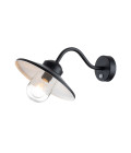 Klampenborg 1-Lt Outdoor Wall Lamp With PIR Black 25.5cm