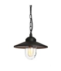 Klampenborg 1-Lt Outdoor Ceiling Lamp Black 27.5cm