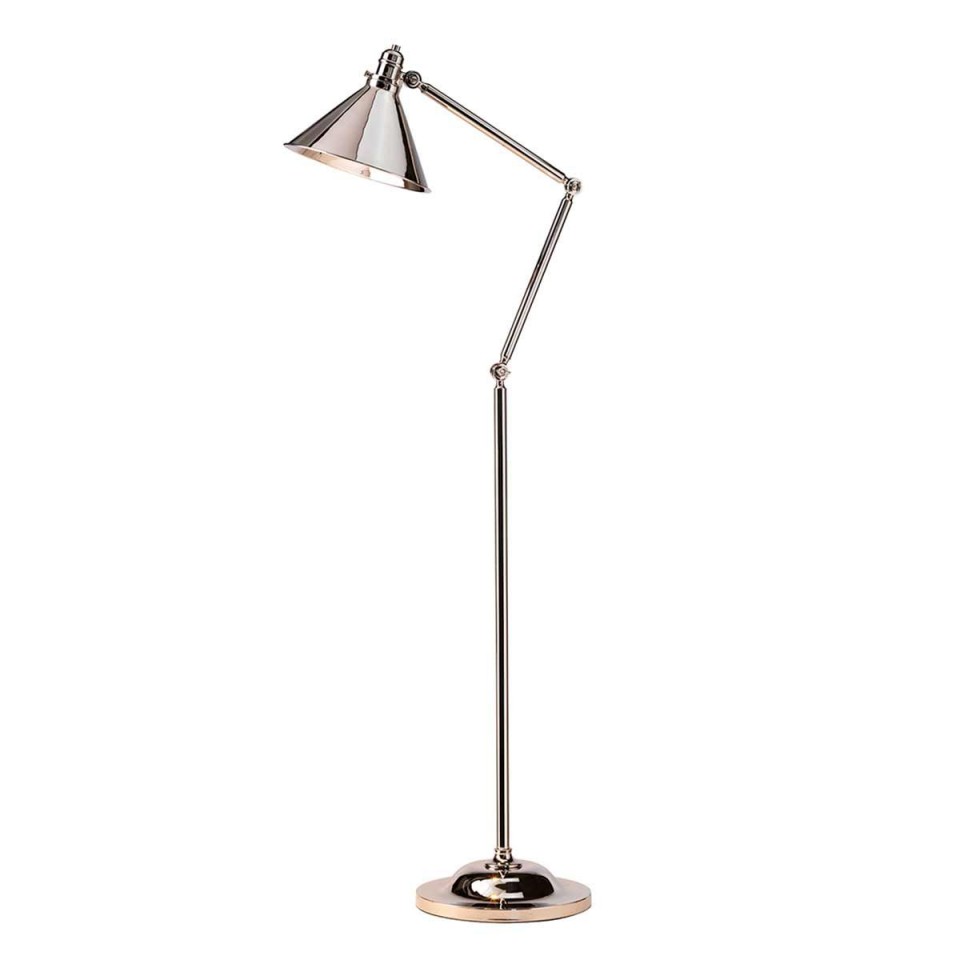 Provence 1-arm Golvlampa Polerad Nickel 167.3cm