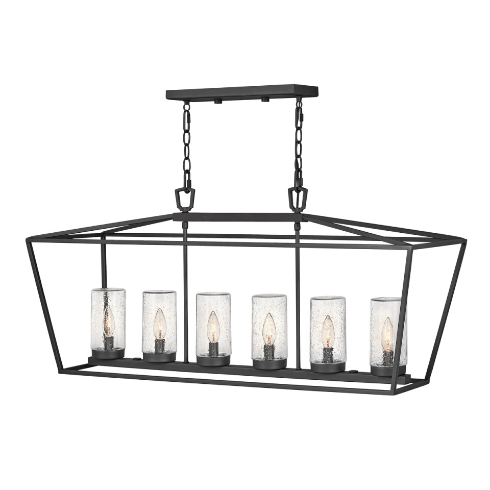 Alford Place 6-Lt Outdoor Ceiling Light Museum Black 101.6cm