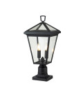 Alford Place 2-Lt Outdoor Pedestal Light Museum Black 51.4cm