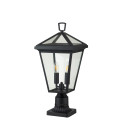 Alford Place 2-Lt Outdoor Pedestal Light Museum Black 51.4cm