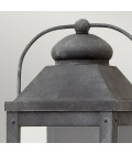 Anchorage 2-Lt Outdoor Wall Lantern Aged Zinc/Clear 45.1cm