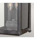 Anchorage 2-Lt Outdoor Wall Lantern Aged Zinc/Clear 45.1cm