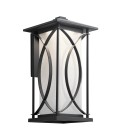 Ashbern 1-Lt Outdoor Wall Lamp Textured Black 46.4cm