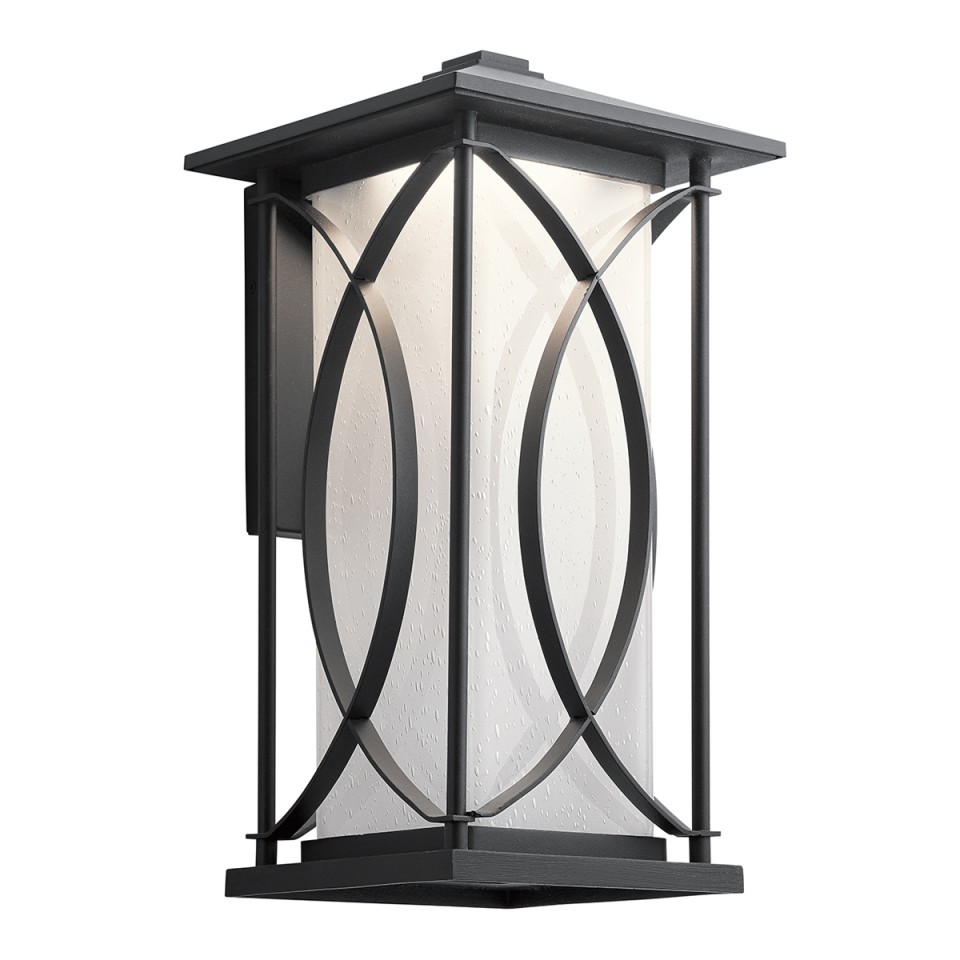 Ashbern 1-Lt Outdoor Wall Lamp Textured Black 46.4cm