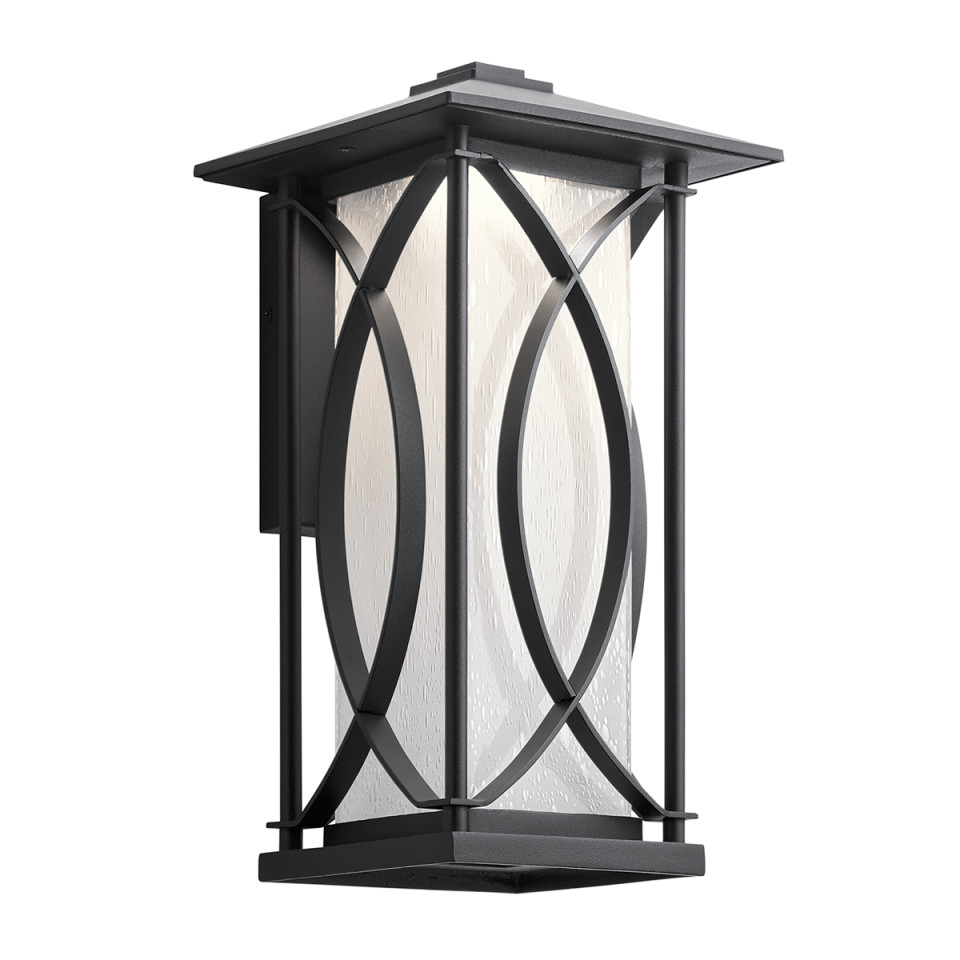 Ashbern 1-Lt Outdoor Wall Lamp Textured Black 37.9cm