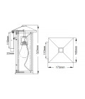 Ashbern 1-lt utomhus vägglampa texturerad svart 32,3cm