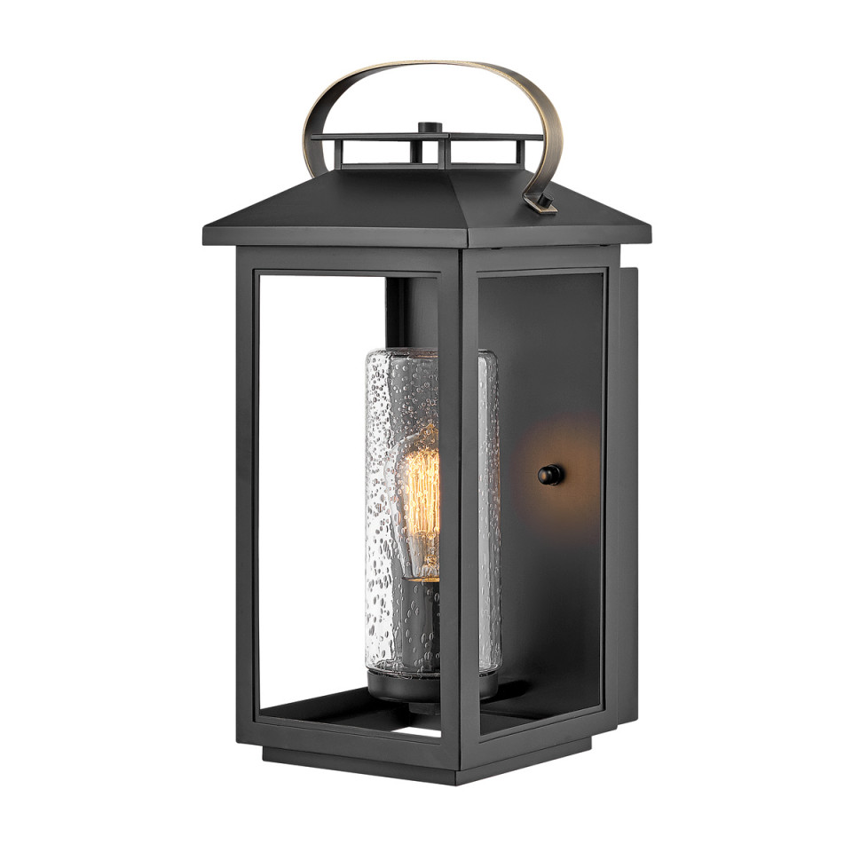 Atwater 1-Lt Medium Outdoor Wall Lantern Black 44.5cm