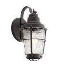 Chance Harbor 1-Lt Outdoor Wall Lamp Weathered Zinc/Clear 36.8cm