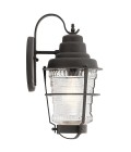 Chance Harbor 1-Lt Outdoor Wall Lamp Weathered Zinc/Clear 36.8cm