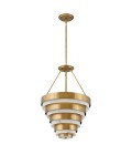 Echelon 4-Lt Ceiling Lamp Heritage Brass/White 45.5cm