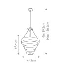 Echelon 4-Lt Ceiling Lamp Heritage Brass/White 45.5cm