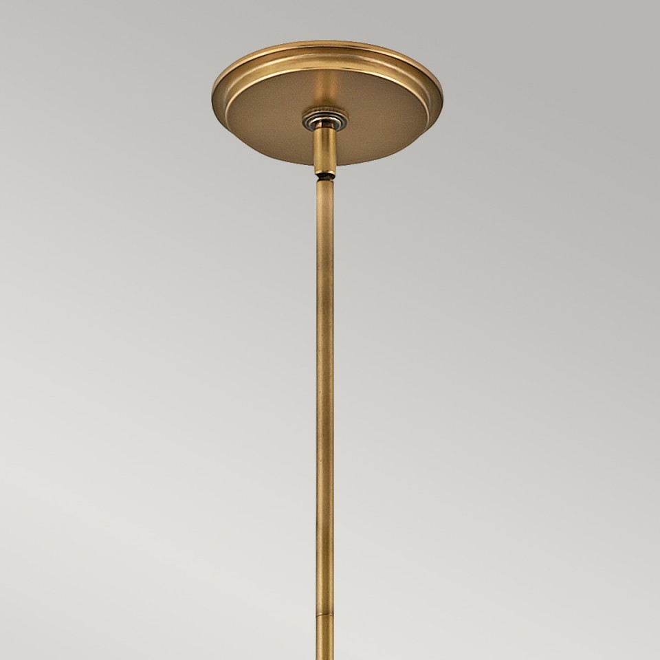 Echelon 4-Lt Ceiling Lamp Heritage Brass/White 45.5cm