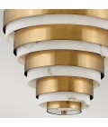 Echelon 4-Lt Ceiling Lamp Heritage Brass/White 45.5cm