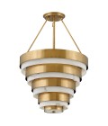 Echelon 4-Lt Ceiling Lamp Heritage Brass/White 45.5cm