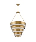 Echelon 8-Lt Ceiling Lamp Heritage Brass/White 69.2cm