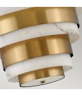 Echelon 8-Lt Ceiling Lamp Heritage Brass/White 69.2cm