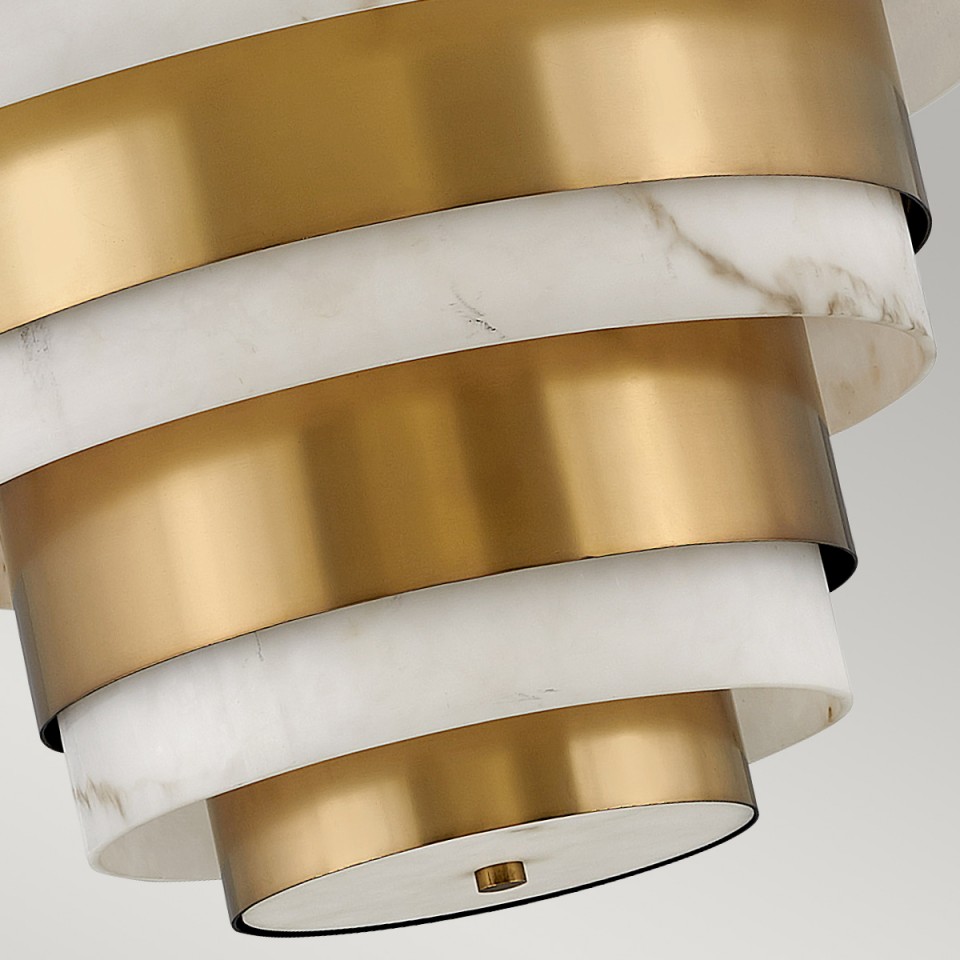 Echelon 8-Lt Ceiling Lamp Heritage Brass/White 69.2cm