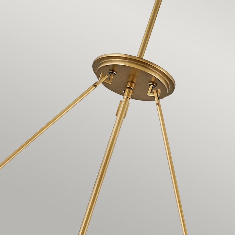 Echelon 8-Lt Ceiling Lamp Heritage Brass/White 69.2cm