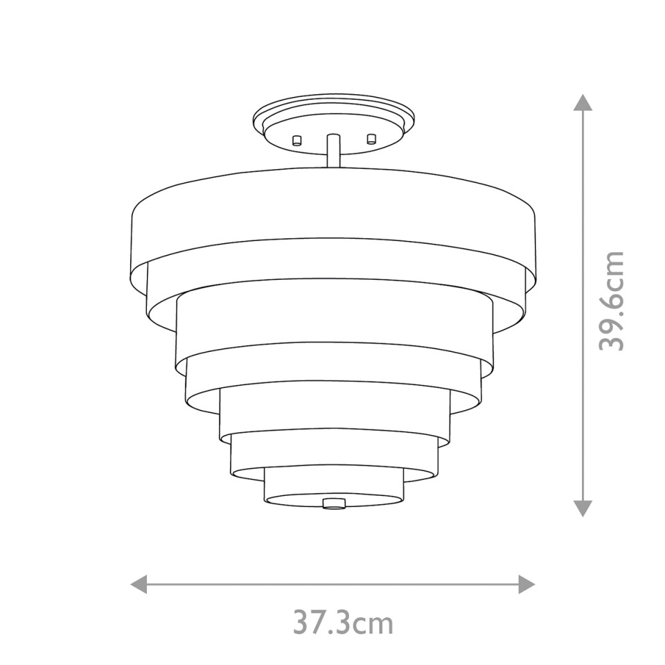 Echelon 3-lt plafond mässing/vit 37,3cm