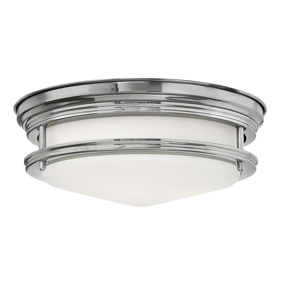 Hadrian 2-ljus takmonterad lampa i krom/vit 30,5cm IP44